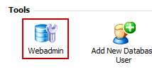 Accedere al Web Admin del database