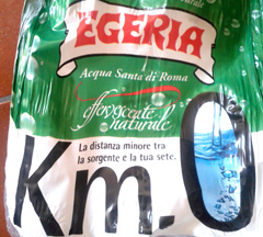 Acqua egeria chilometri zero.
