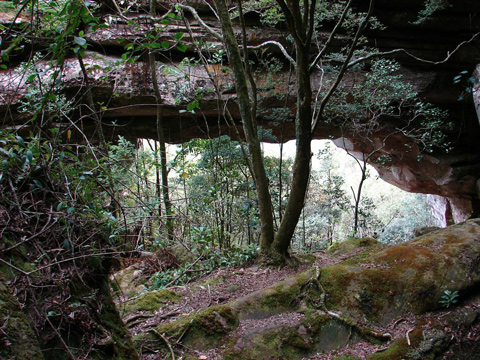 L'uscita della grotta che conduce al castello.