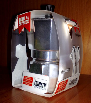 Caffettiera Bialetti per moka caffè all'italiana.