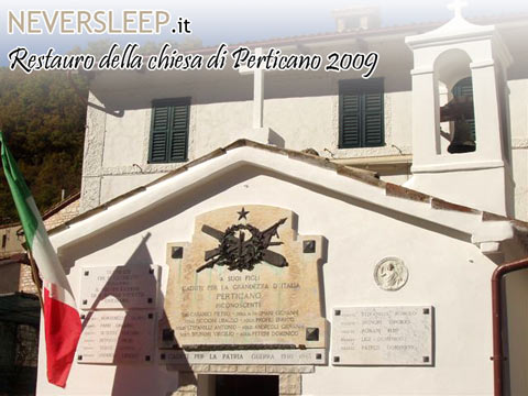 Chiesetta di perticano all'inaugurazione del suo restauro del 2009.