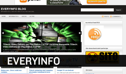 Every info blog, tecnologia e informazioni dalla rete.