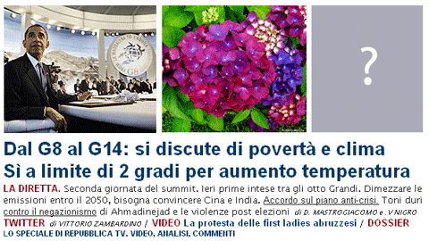 Il g8 dell'Aquila decide di aumentare la temperatura del pianeta di massimo due gradi.