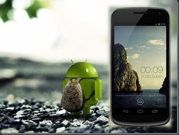 Il cellulare Google Galaxy Nexus, con Android.