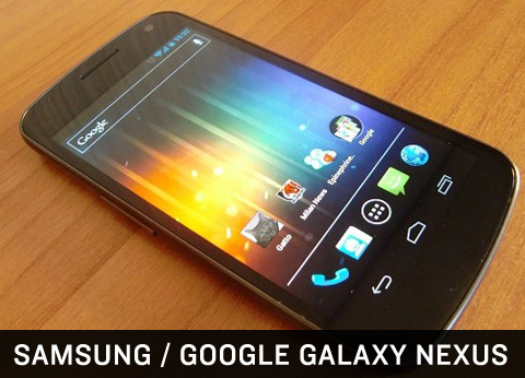 Il frontale del Google Galaxy Nexus