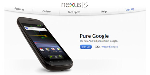 Google Nexus S, cellulare della samsung.