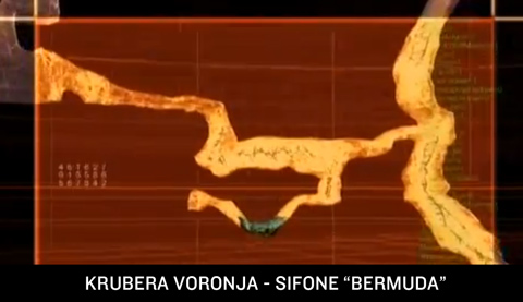 Il sifone Bermuda del Krubera Voronja in 3D