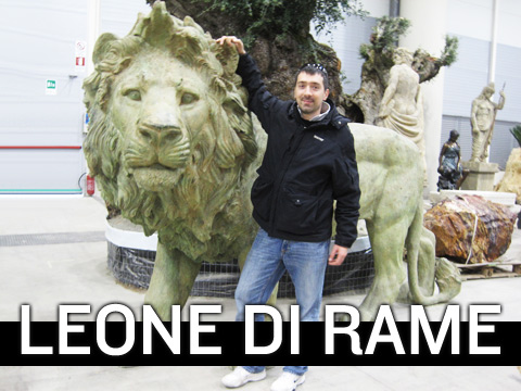 Il leone di Rame, l'unica cosa interessante al FlorExpo 2011 alla fiera di Roma.