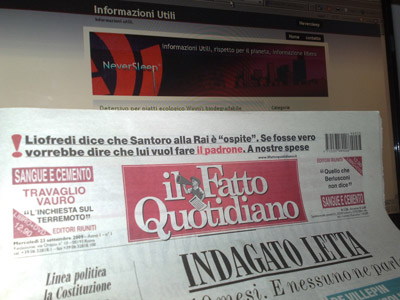 Il primo numero di Il Fatto Quotidiano.