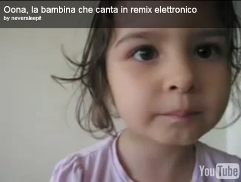 Oona, la bambina che canta musica elettronica.