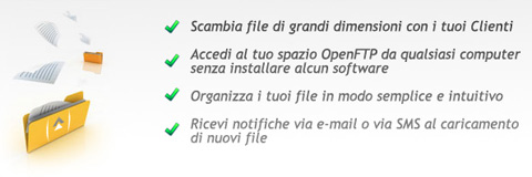 OpenFTP il servizio per caricare online files pesanti in FTP via e-mail.