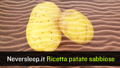 La ricetta delle patate sabbiose con pan grattato.