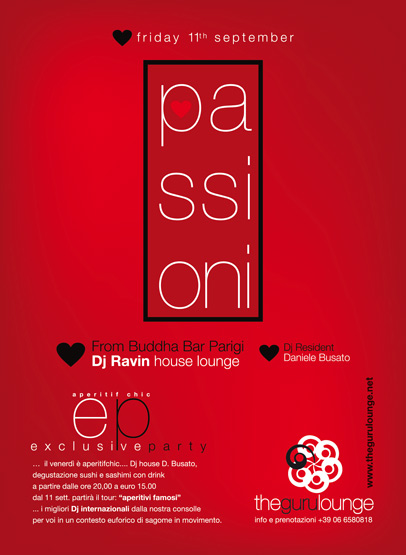 Red Passion party al The Guru Lounge con Dj Ravin from Buddha bar de Paris.