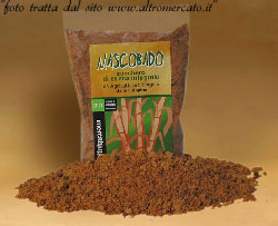 Confezione di zucchero mascobado.